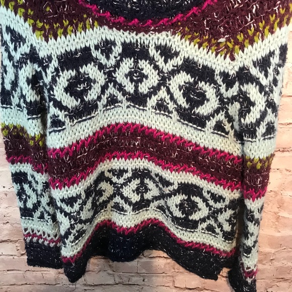 Free People Multi Color Reed Flair chunky sweater - Picture 4 of 7
